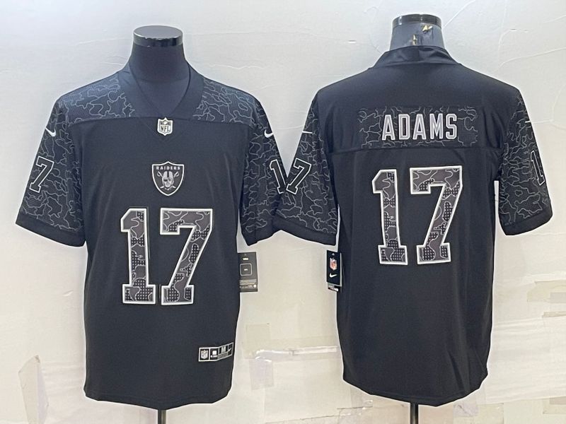 Men Oakland Raiders 17 Adams Black Reflector 2022 Nike Limited NFL Jersey